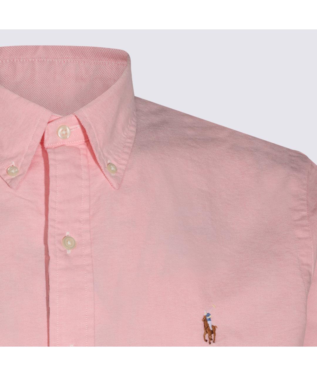 POLO RALPH LAUREN Розовая хлопковая кэжуал рубашка, фото 3