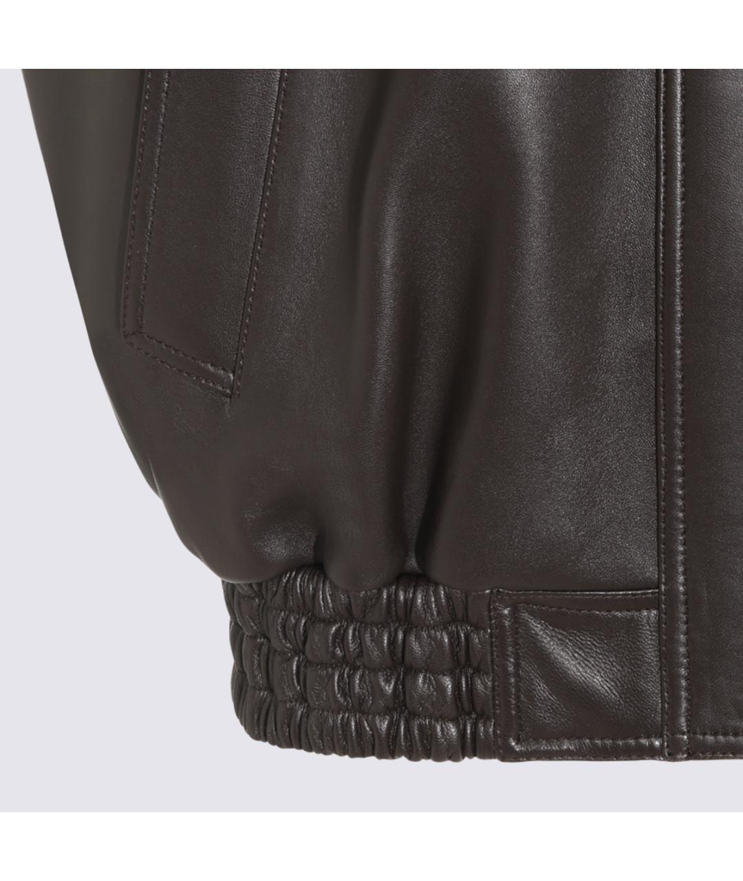 BALENCIAGA Коричневый кожаный жилет, фото 4