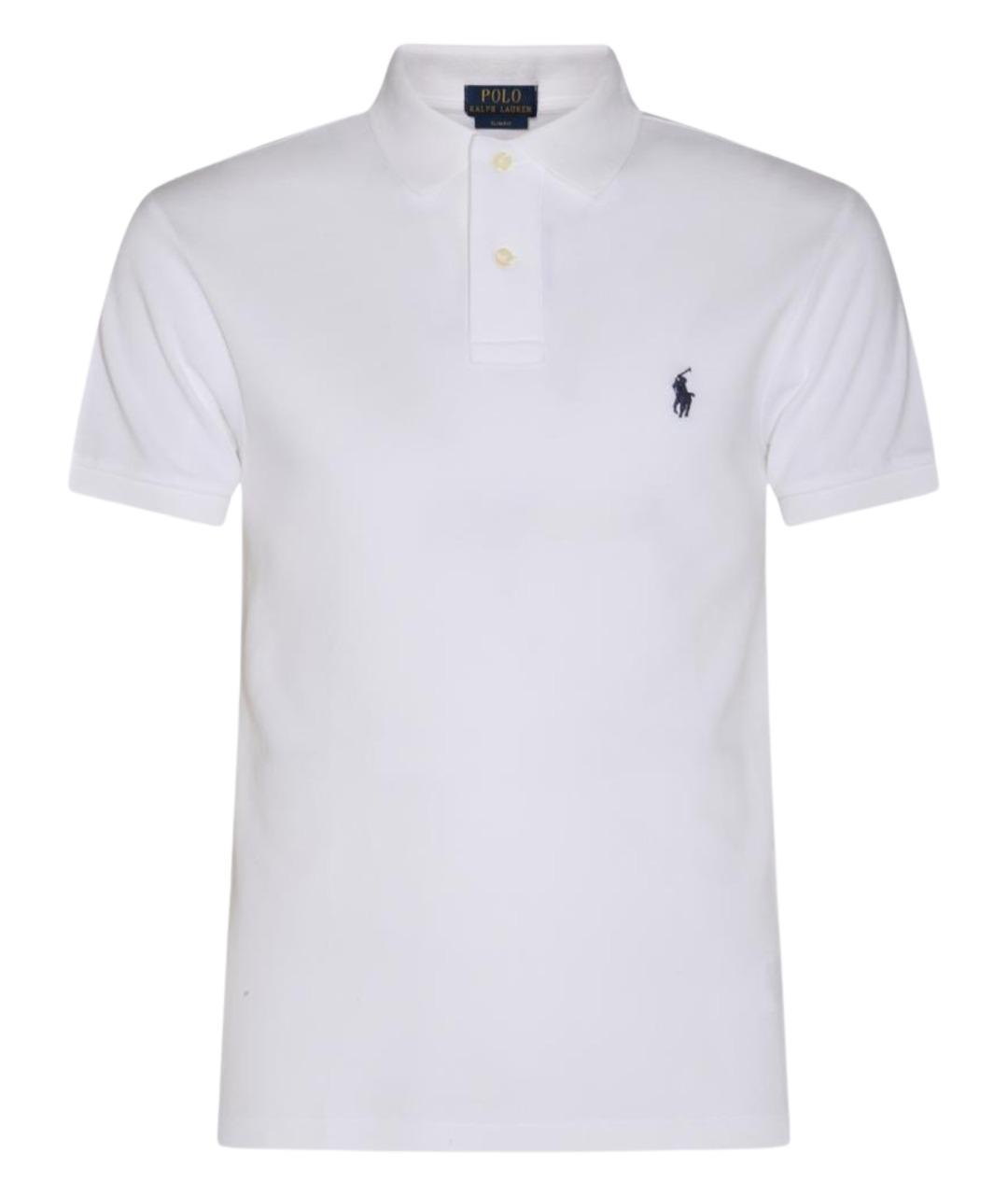 POLO RALPH LAUREN Белое хлопковое поло с коротким рукавом, фото 1