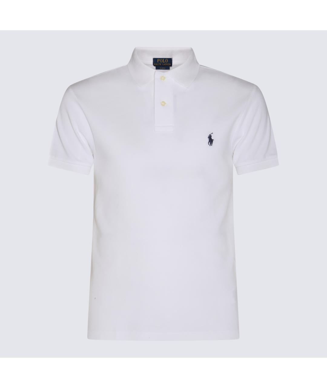 POLO RALPH LAUREN Белое хлопковое поло с коротким рукавом, фото 3