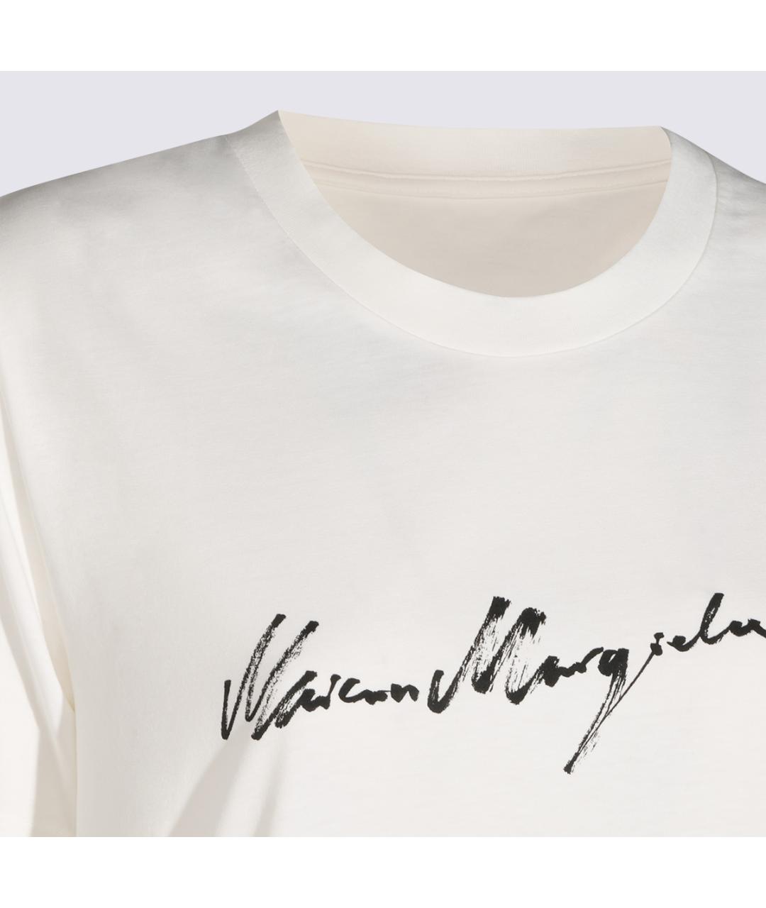 MM6 MAISON MARGIELA Белая хлопковая футболка, фото 3