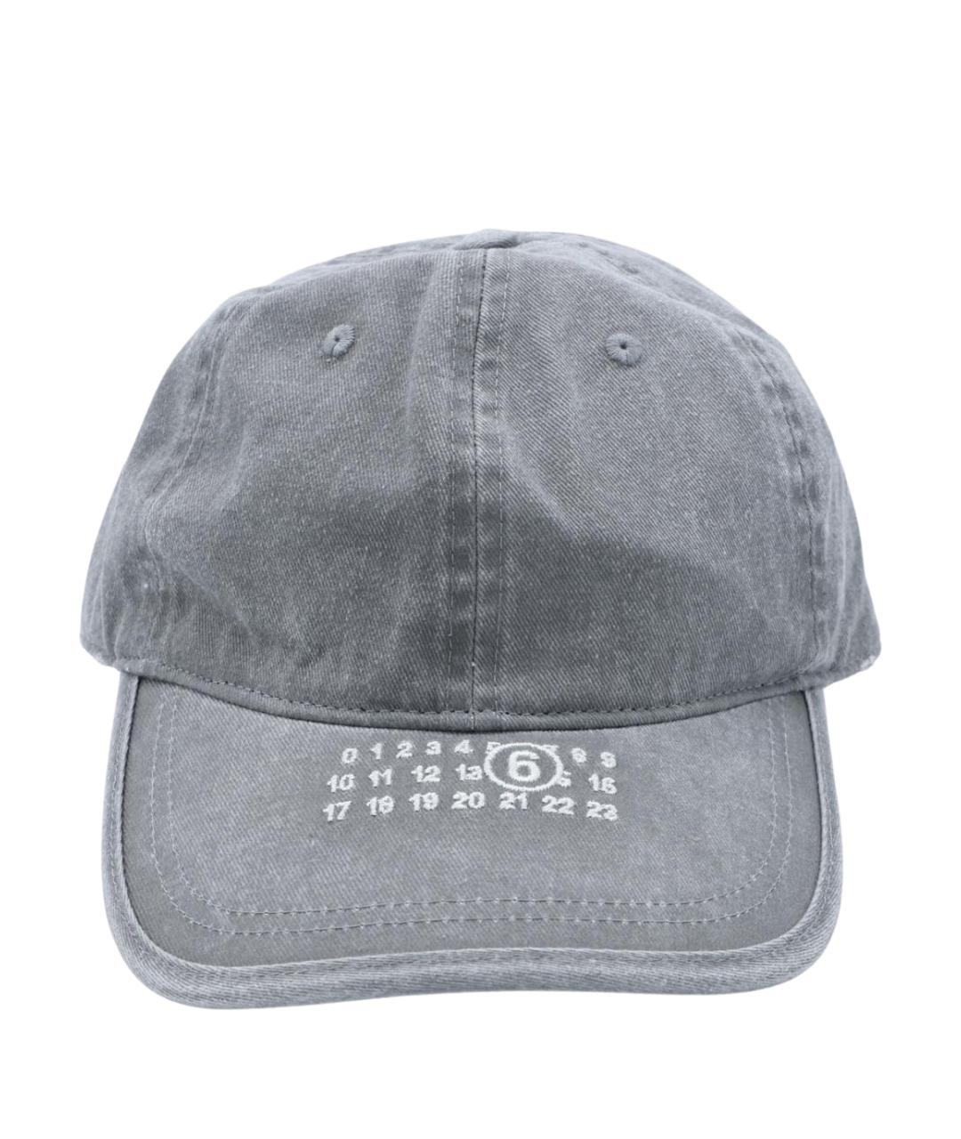 MM6 MAISON MARGIELA Серая хлопковая кепка/бейсболка, фото 1
