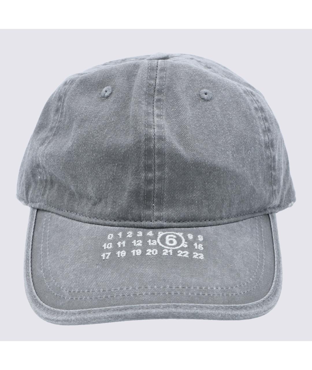 MM6 MAISON MARGIELA Серая хлопковая кепка/бейсболка, фото 4