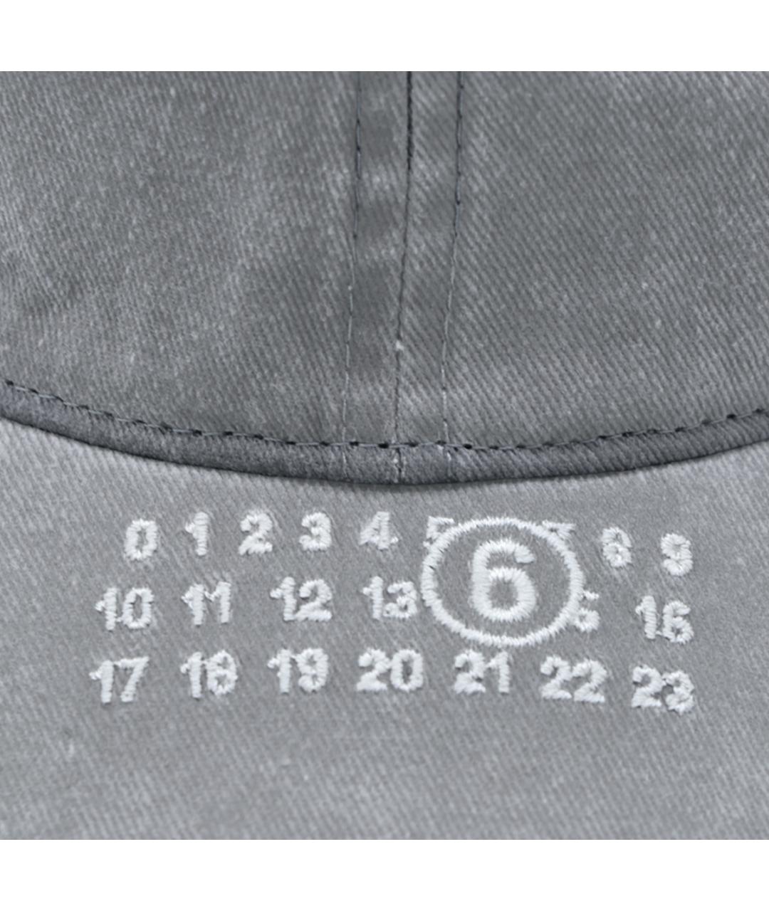 MM6 MAISON MARGIELA Серая хлопковая кепка/бейсболка, фото 3