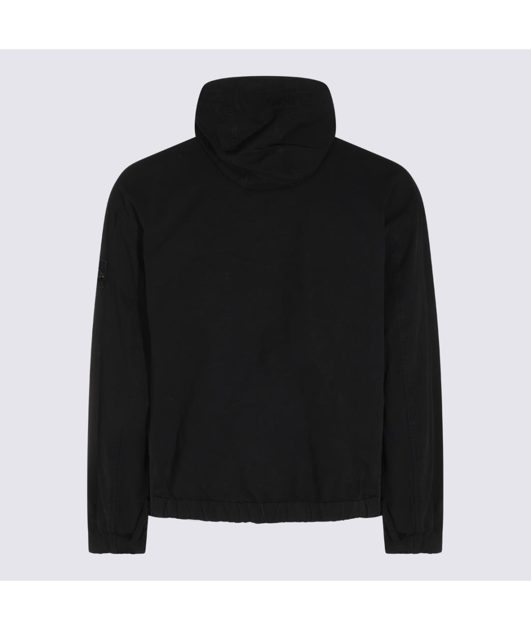 STONE ISLAND Черная хлопковая куртка, фото 2