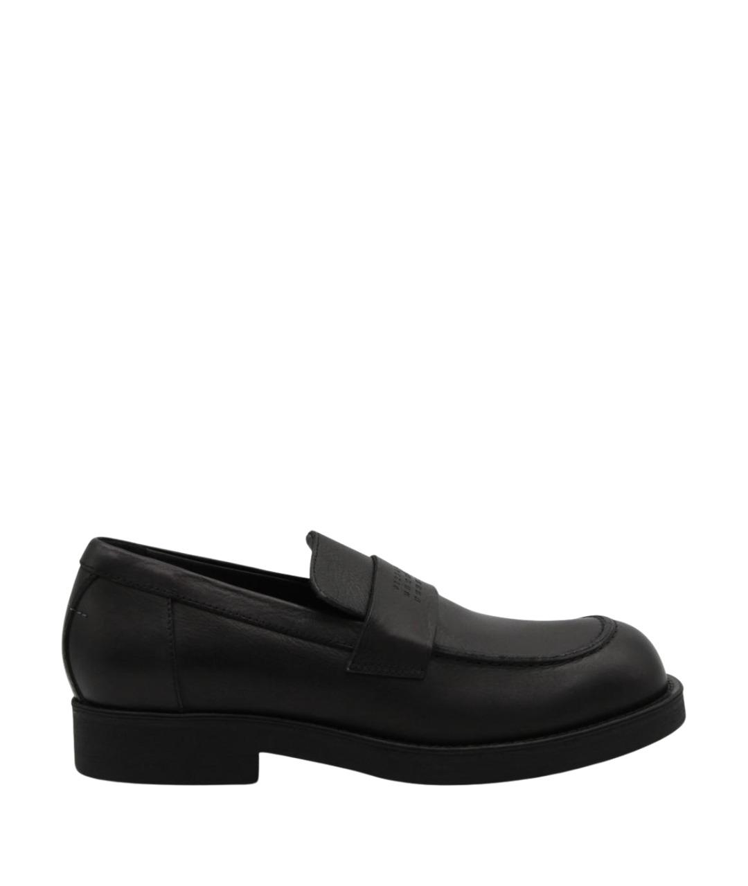 MM6 MAISON MARGIELA Черные кожаные лоферы, фото 1