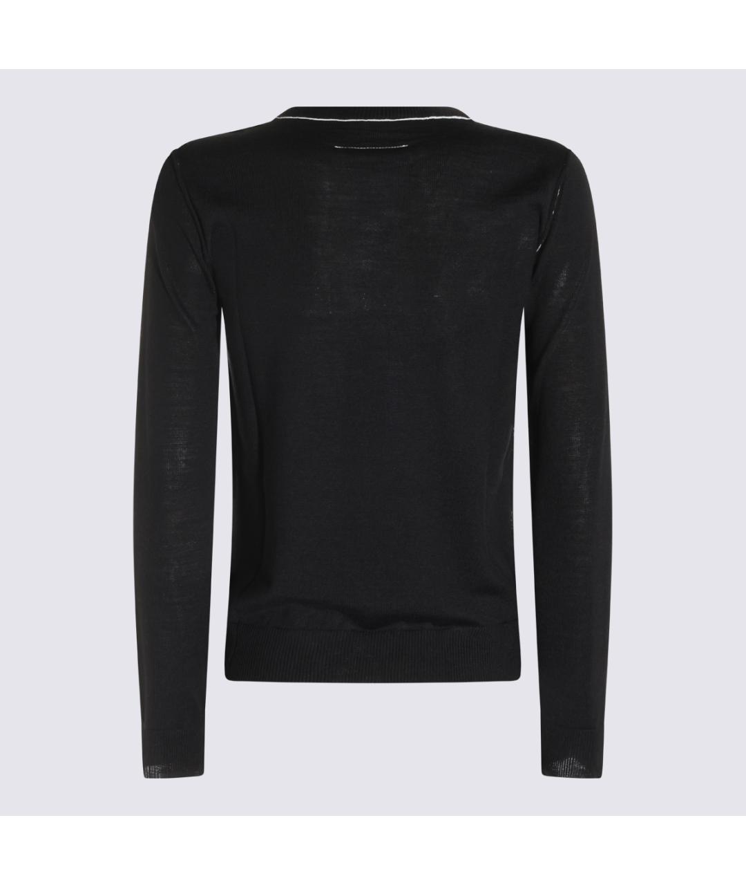 MM6 MAISON MARGIELA Черный кашемировый джемпер / свитер, фото 2