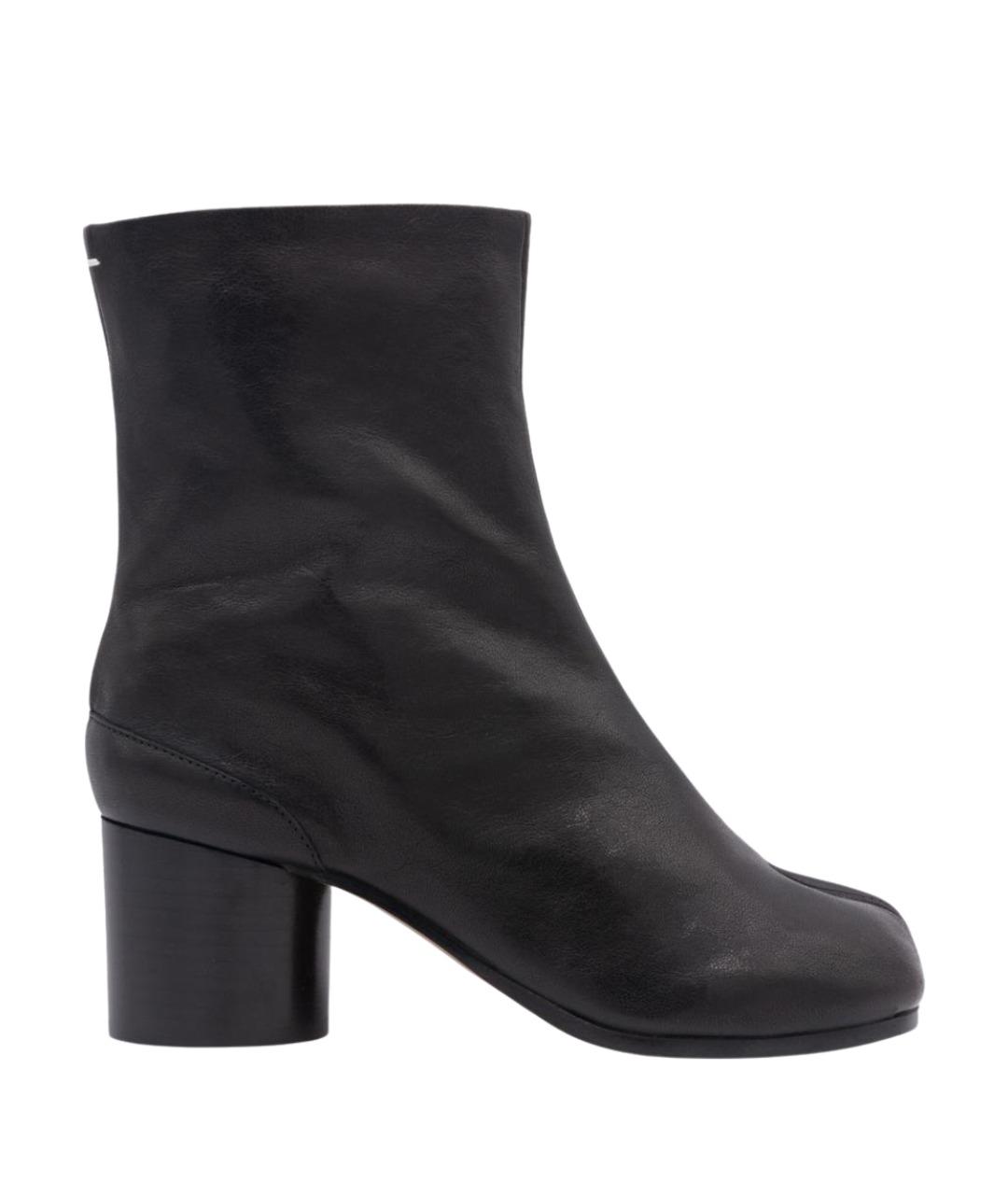 MAISON MARGIELA Черные кожаные ботильоны, фото 1