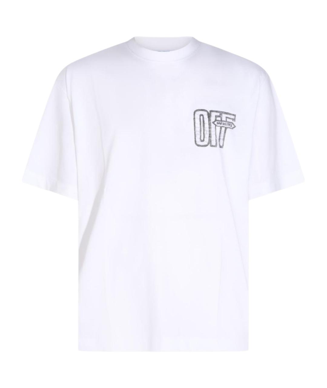 OFF-WHITE Белая хлопковая футболка, фото 1