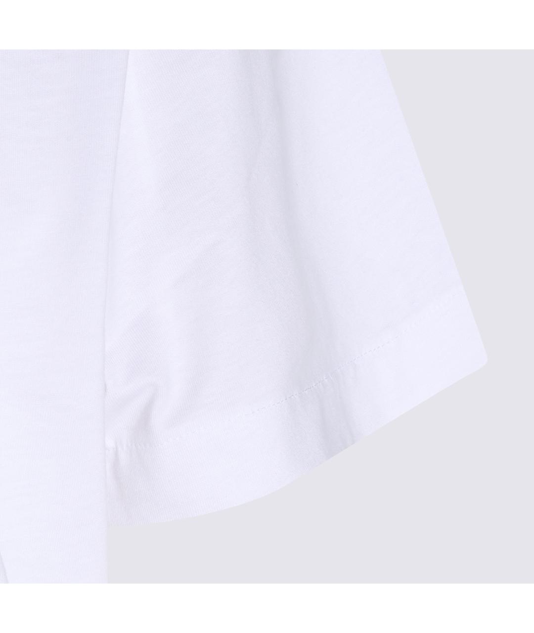 OFF-WHITE Белая хлопковая футболка, фото 4