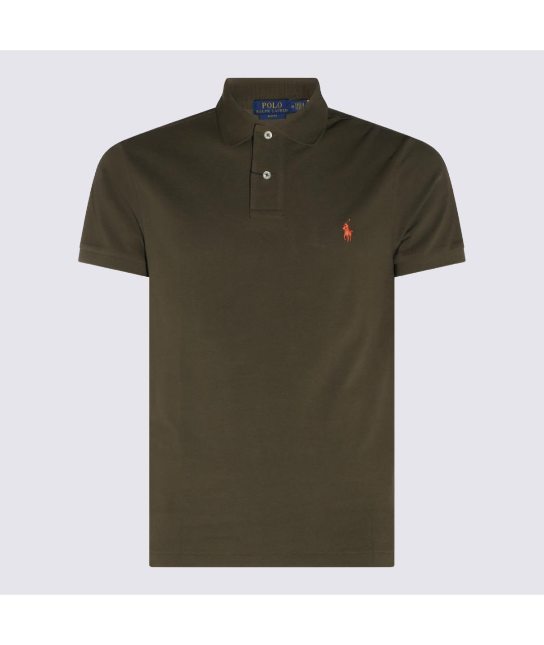 POLO RALPH LAUREN Зеленое поло с коротким рукавом, фото 4
