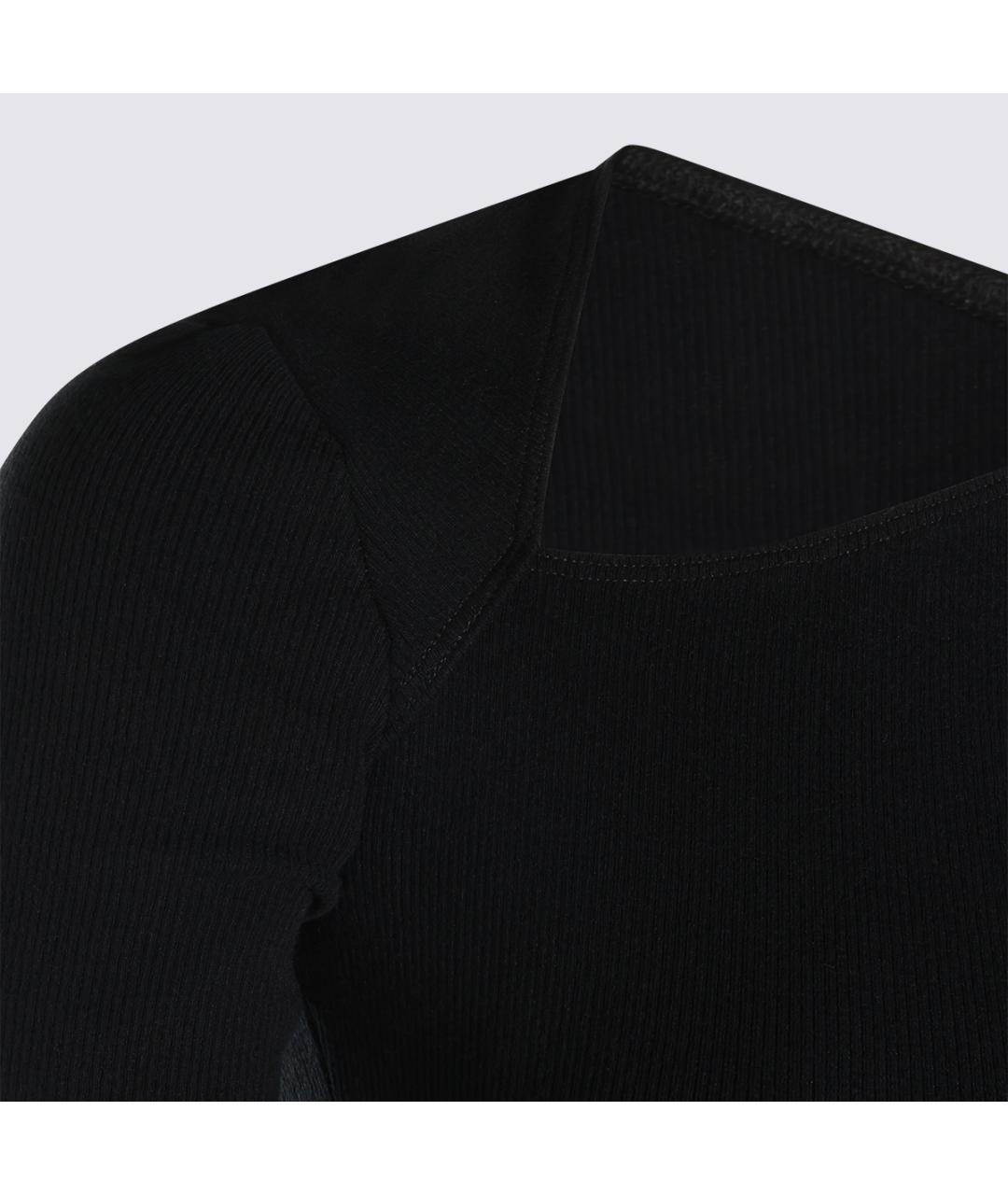 MM6 MAISON MARGIELA Черная хлопковая футболка, фото 3
