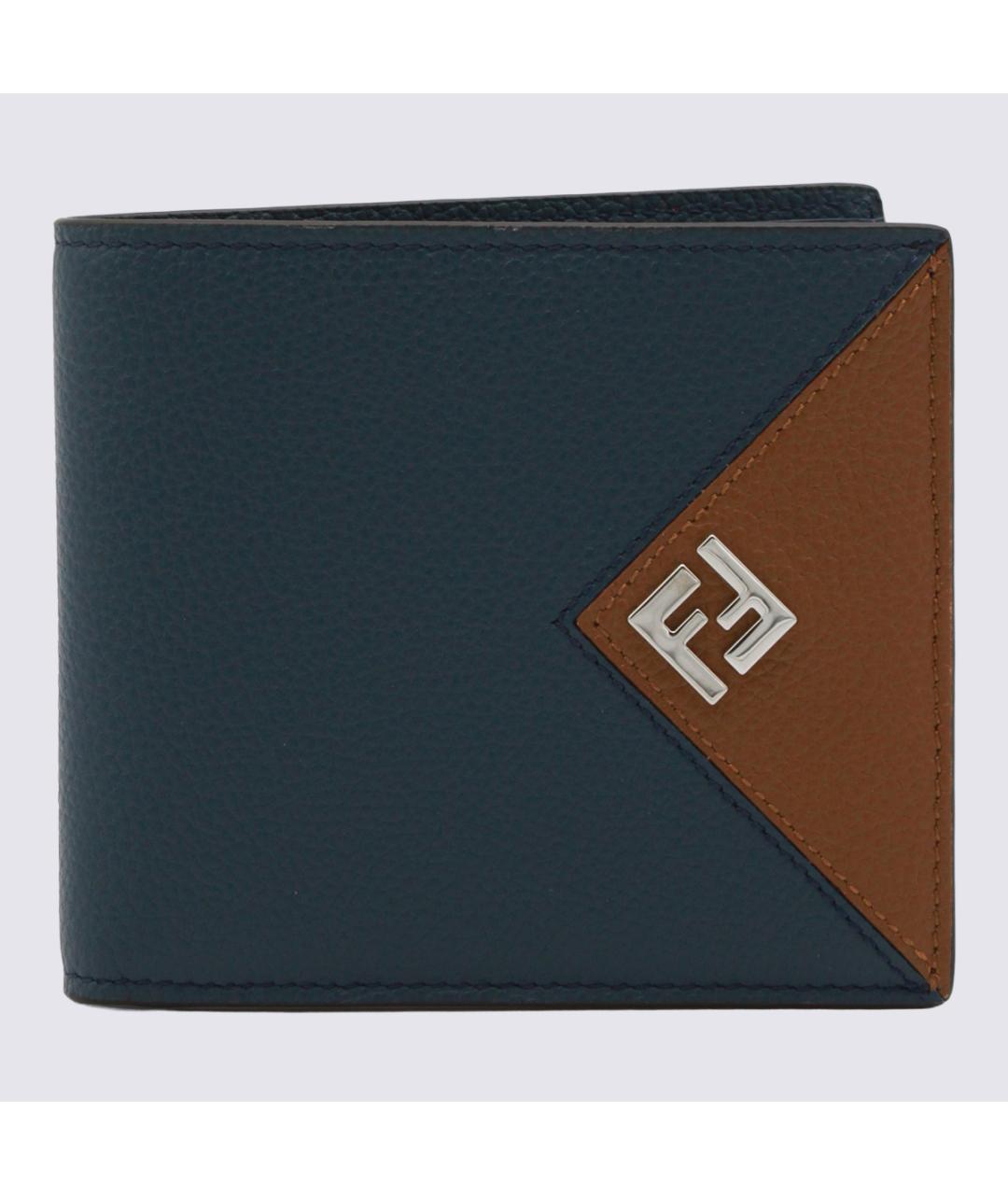 FENDI Синий кожаный кошелек, фото 4