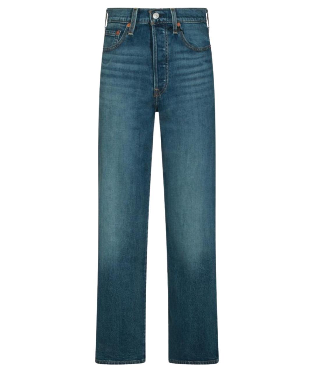 LEVI'S Синие хлопковые прямые джинсы, фото 1