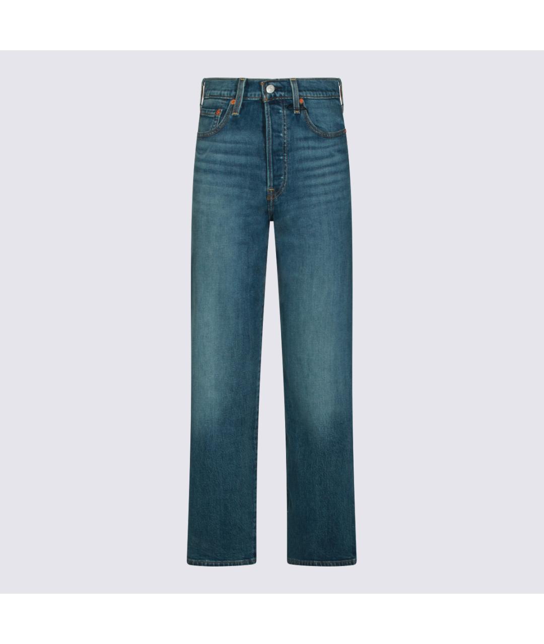 LEVI'S Синие хлопковые прямые джинсы, фото 5