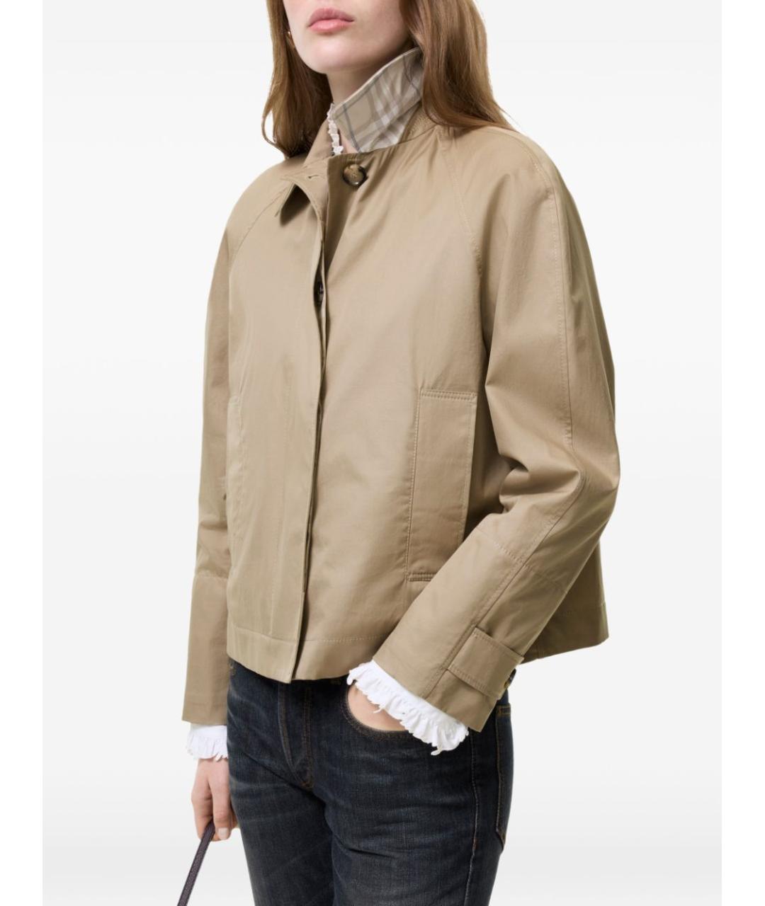 BURBERRY Бежевая хлопковая куртка, фото 3