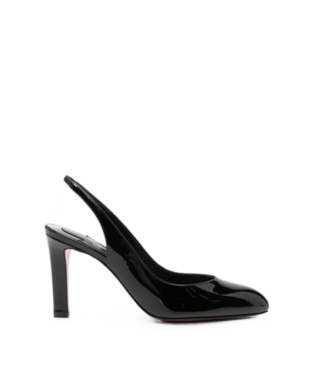 CHRISTIAN LOUBOUTIN Черные кожаные туфли, фото 1