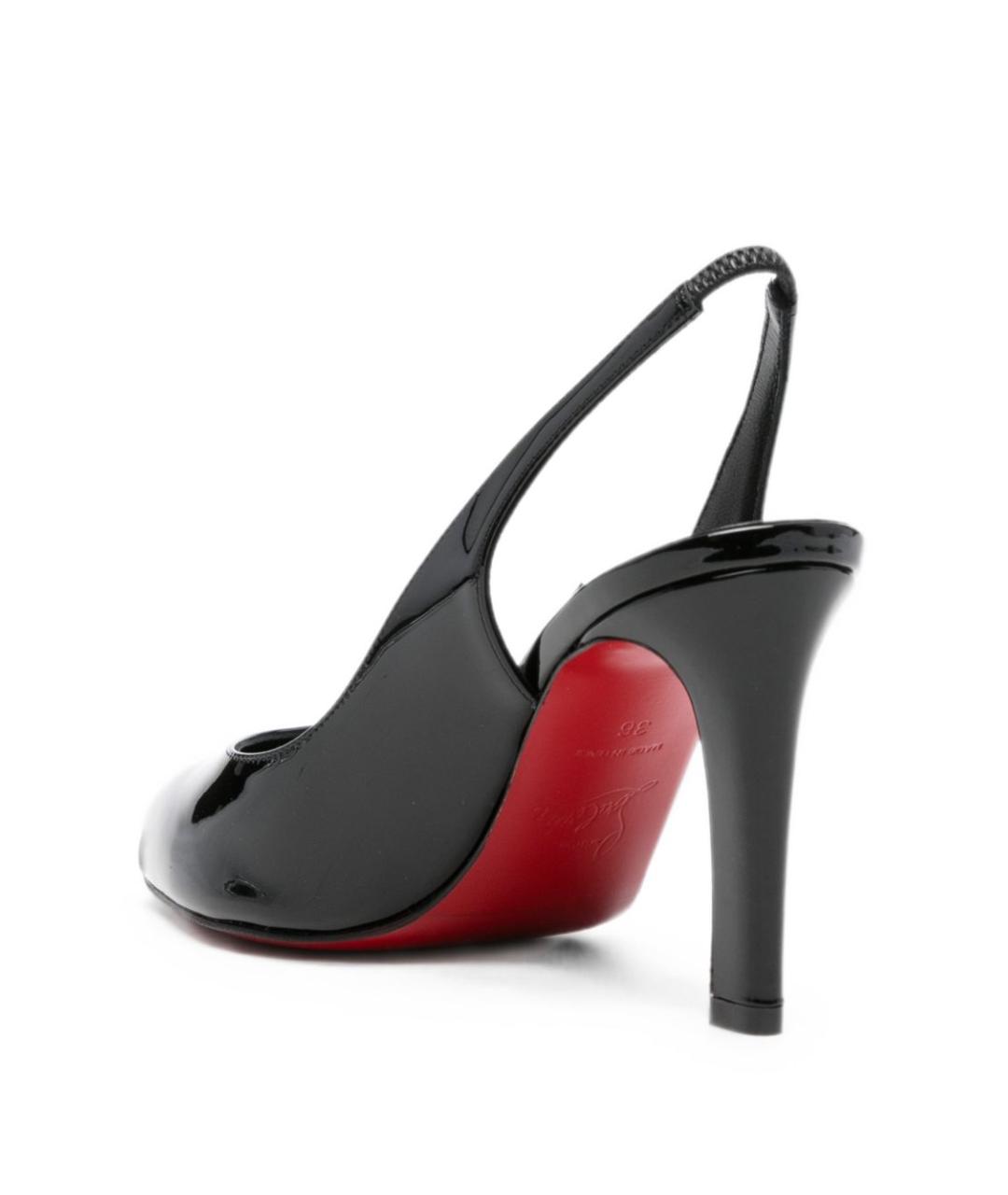 CHRISTIAN LOUBOUTIN Черные кожаные туфли, фото 4