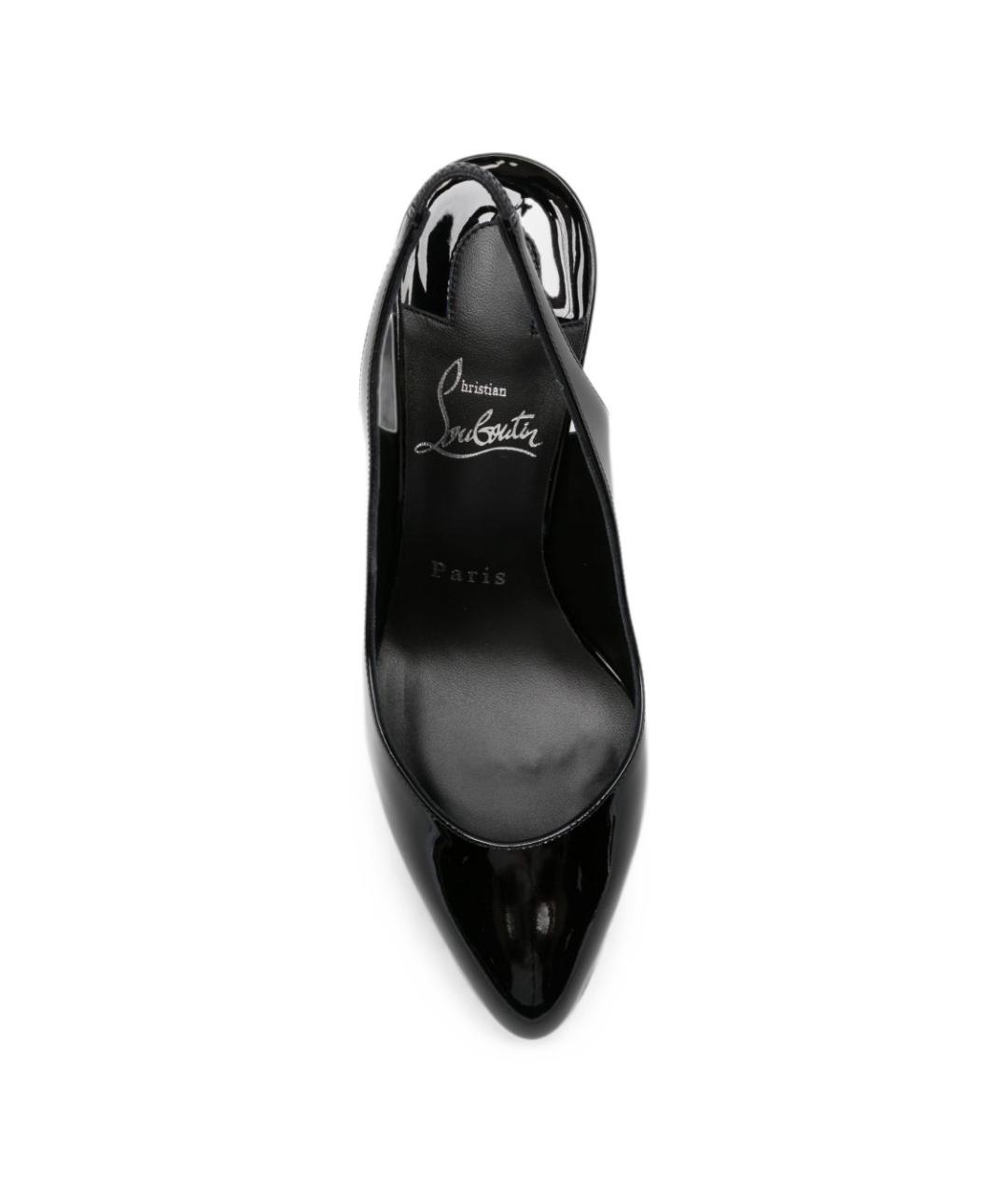 CHRISTIAN LOUBOUTIN Черные кожаные туфли, фото 2
