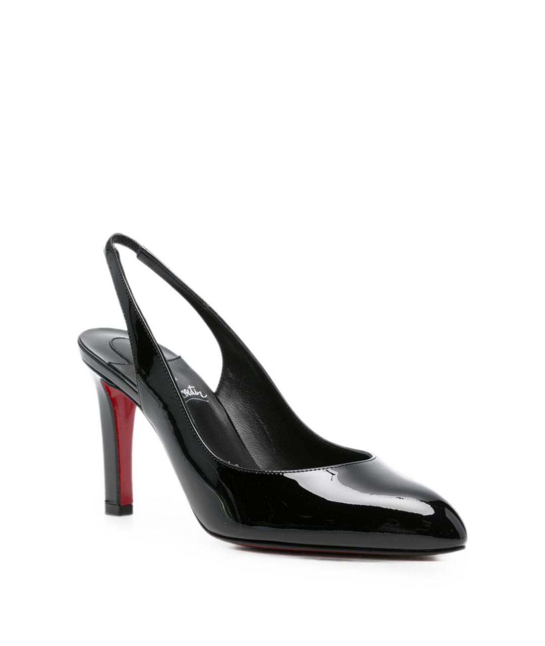 CHRISTIAN LOUBOUTIN Черные кожаные туфли, фото 3