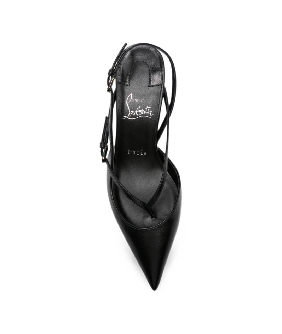 CHRISTIAN LOUBOUTIN Черные кожаные туфли, фото 3