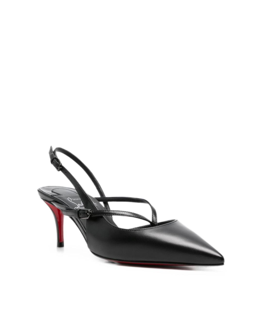 CHRISTIAN LOUBOUTIN Черные кожаные туфли, фото 1