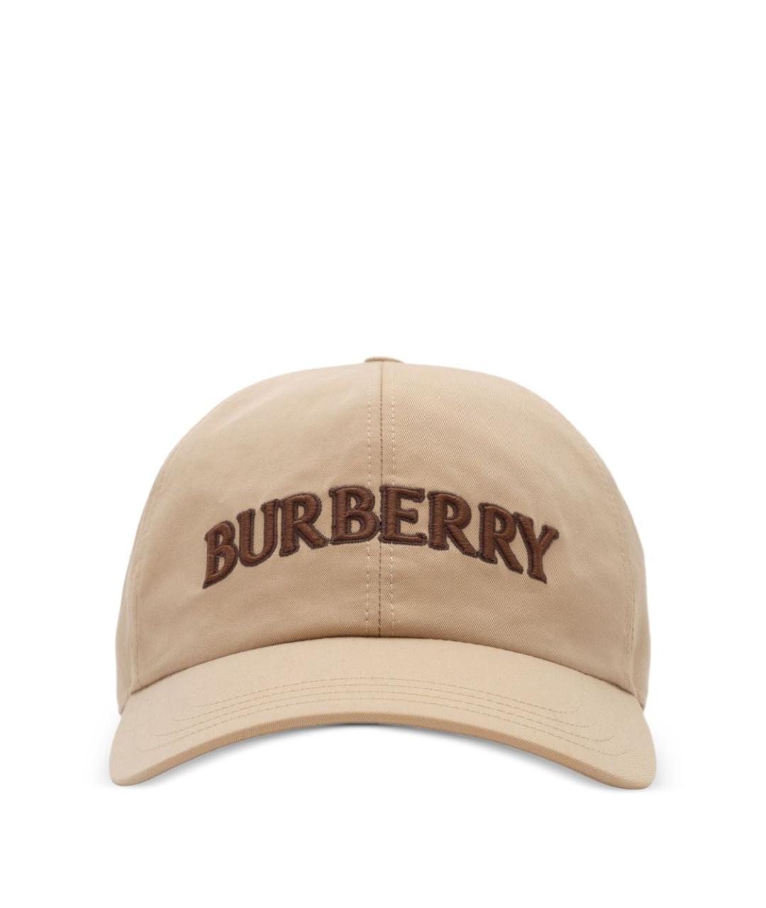 BURBERRY Бежевая хлопковая кепка/бейсболка, фото 1