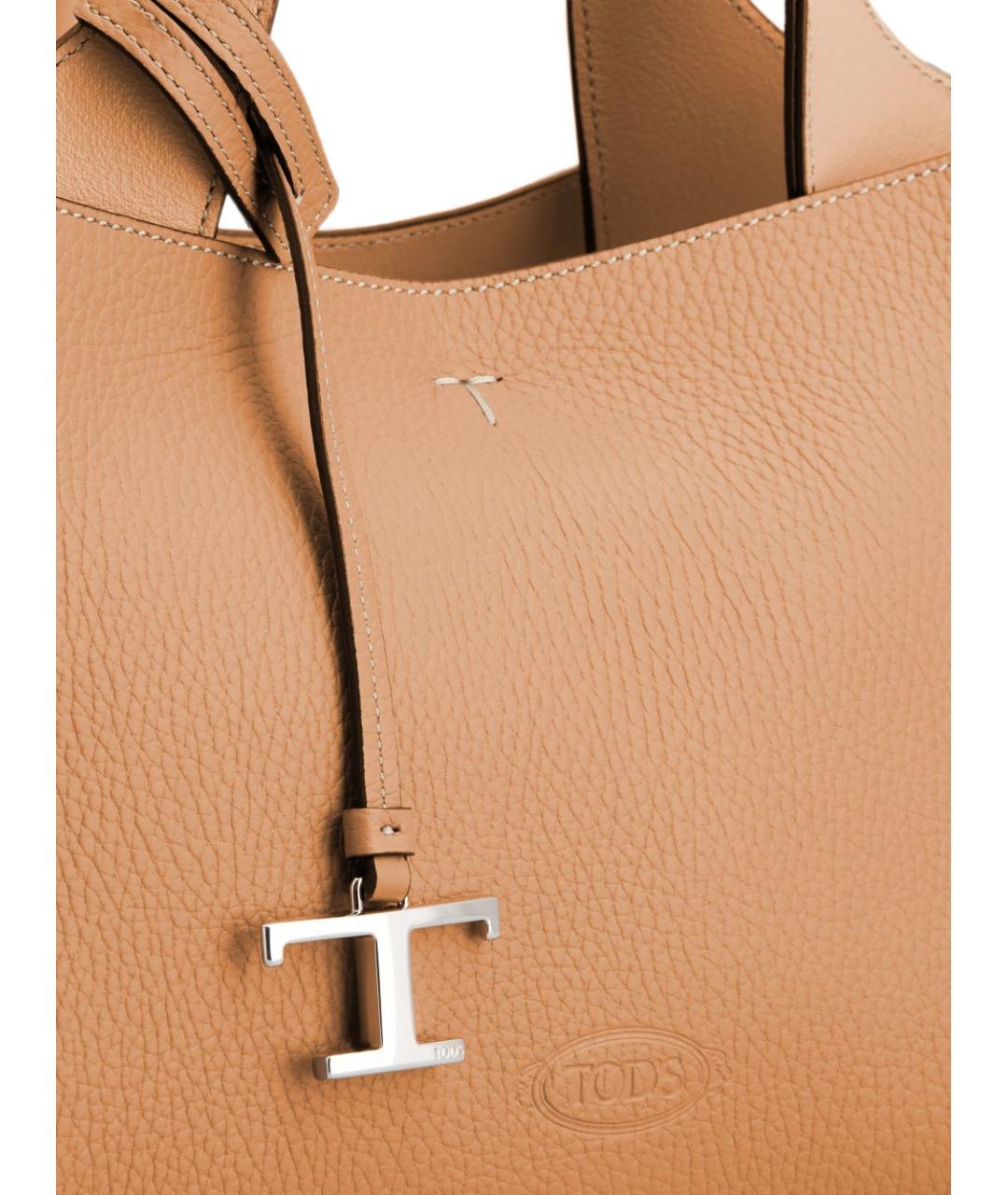 TOD'S Коричневая кожаная сумка тоут, фото 4