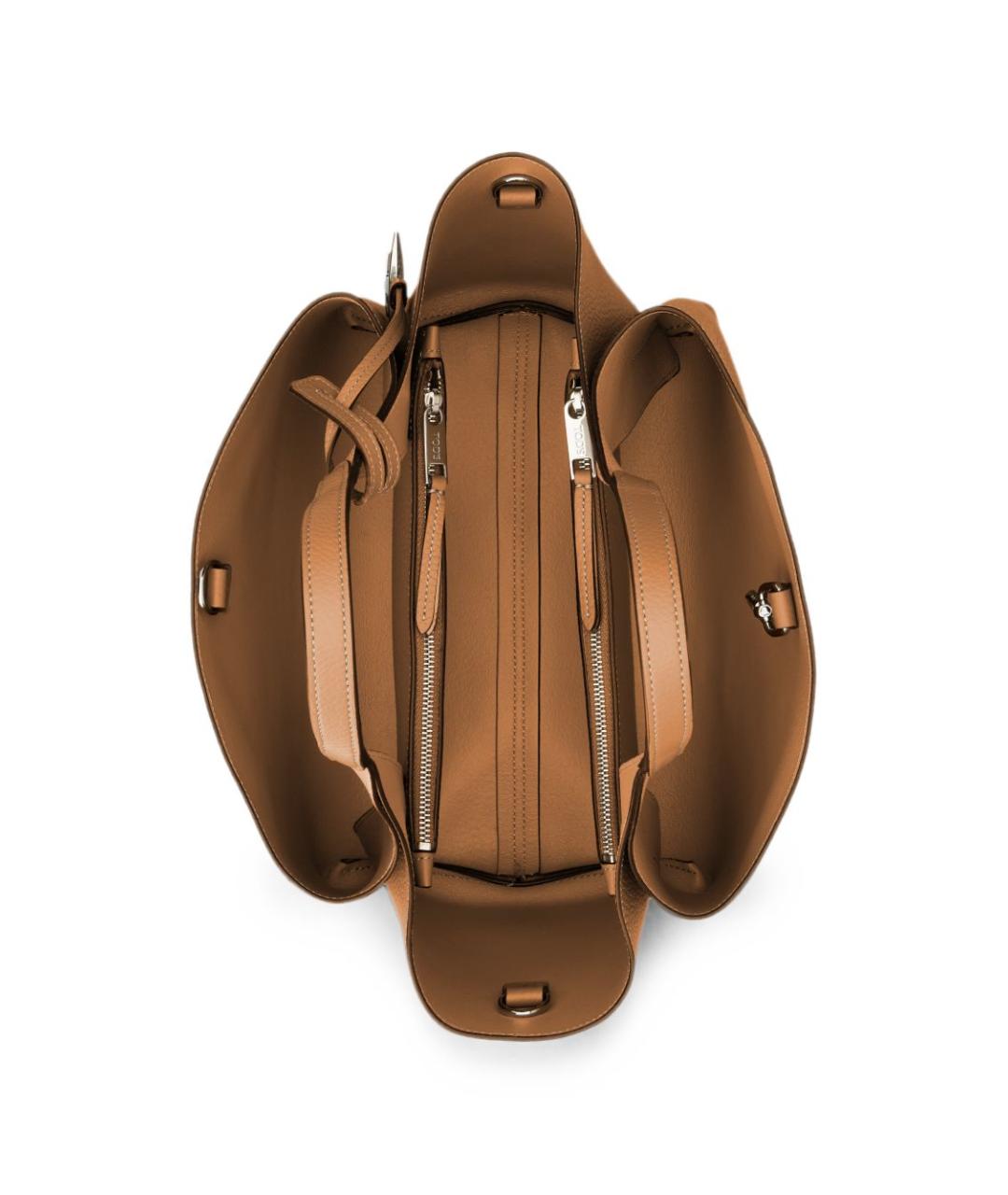 TOD'S Коричневая кожаная сумка тоут, фото 3