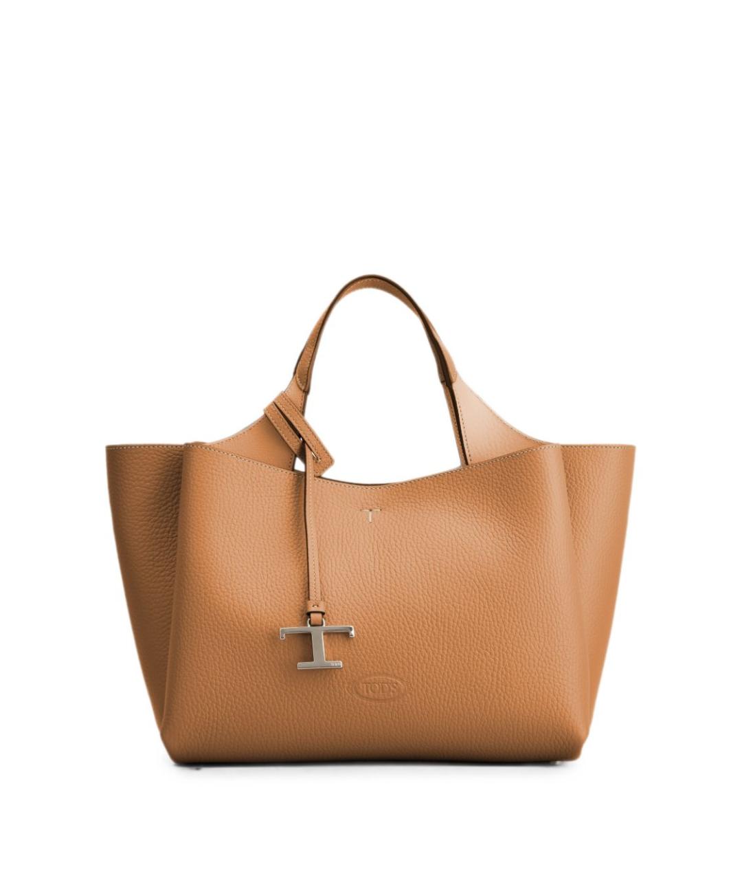 TOD'S Коричневая кожаная сумка тоут, фото 1