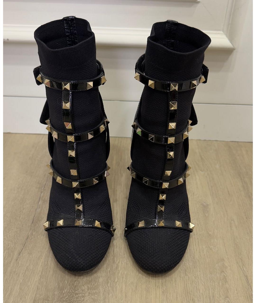 VALENTINO Черные текстильные полусапоги, фото 2
