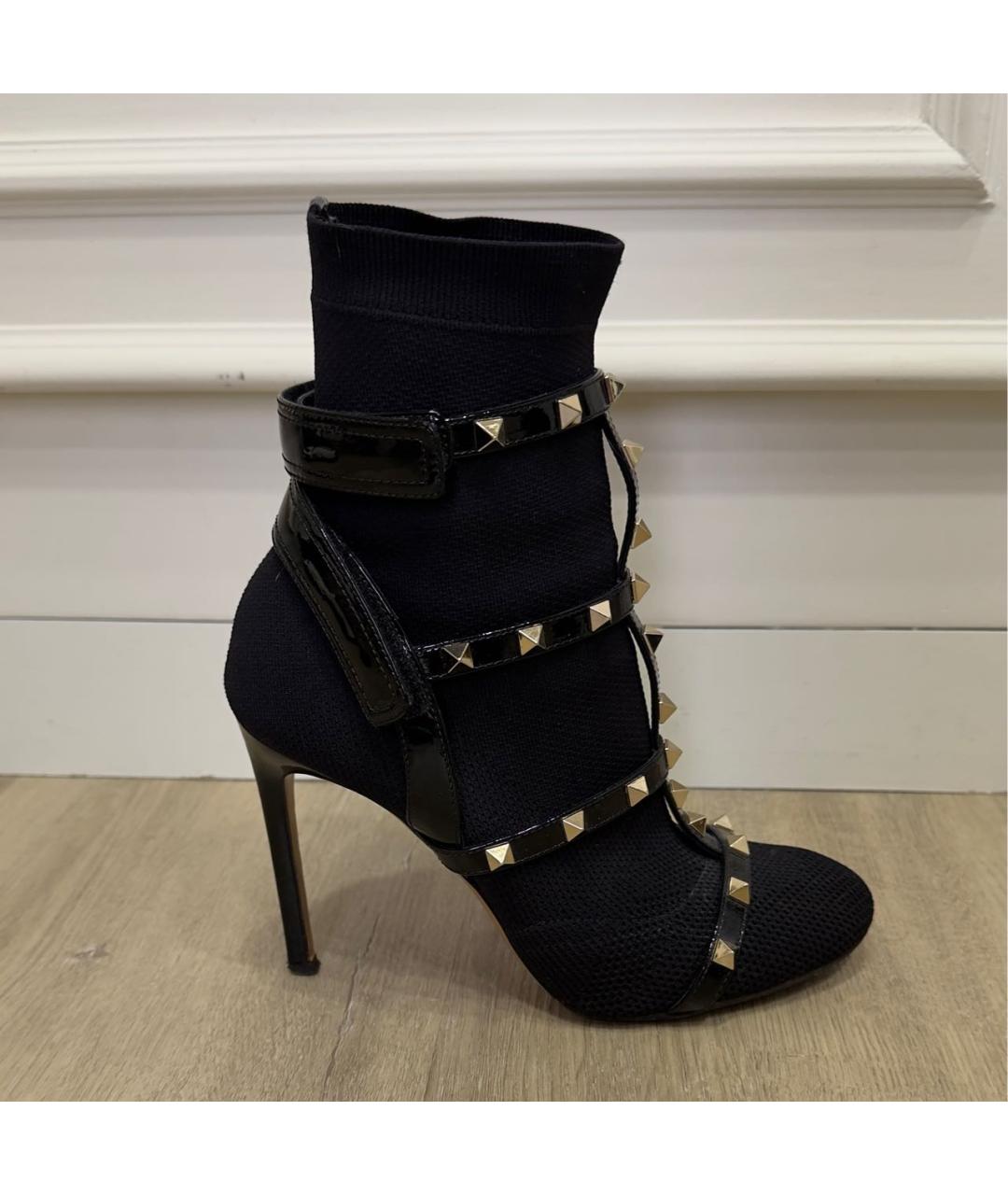 VALENTINO Черные текстильные полусапоги, фото 6