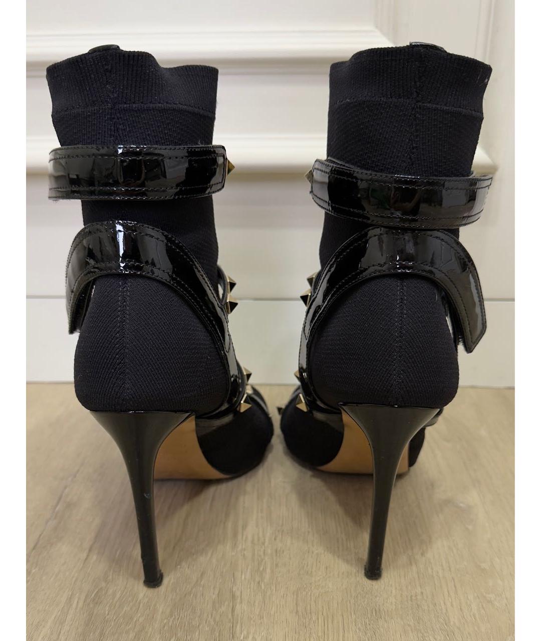 VALENTINO Черные текстильные полусапоги, фото 4
