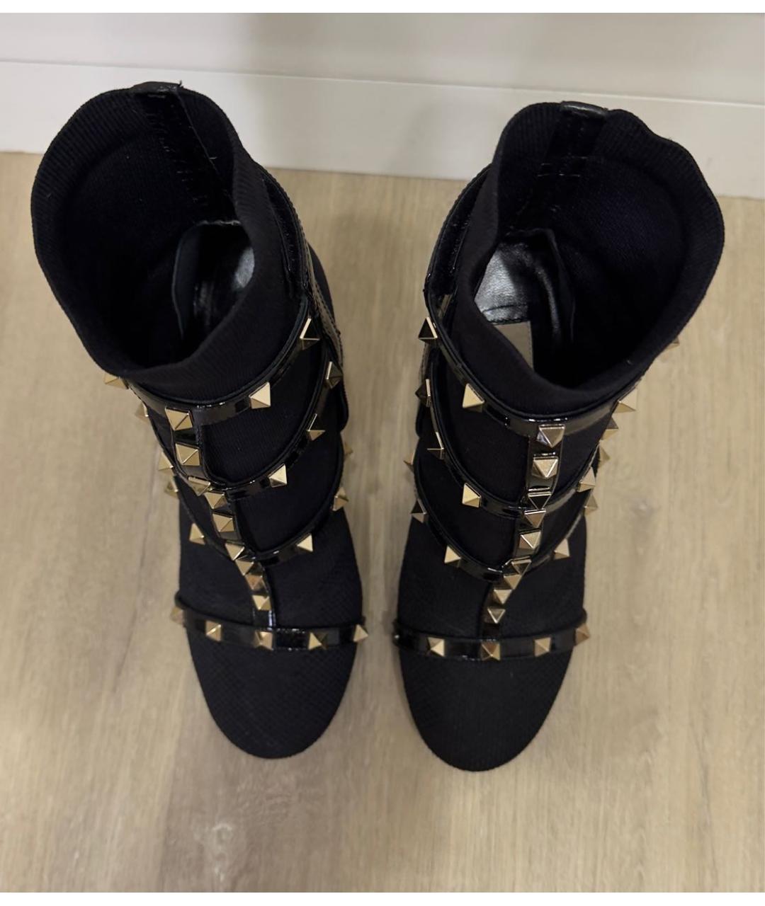 VALENTINO Черные текстильные полусапоги, фото 3