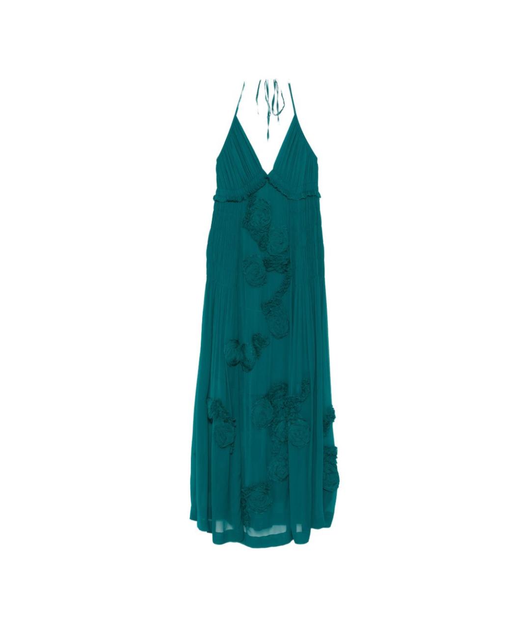 DRIES VAN NOTEN Зеленое вискозное платье, фото 1