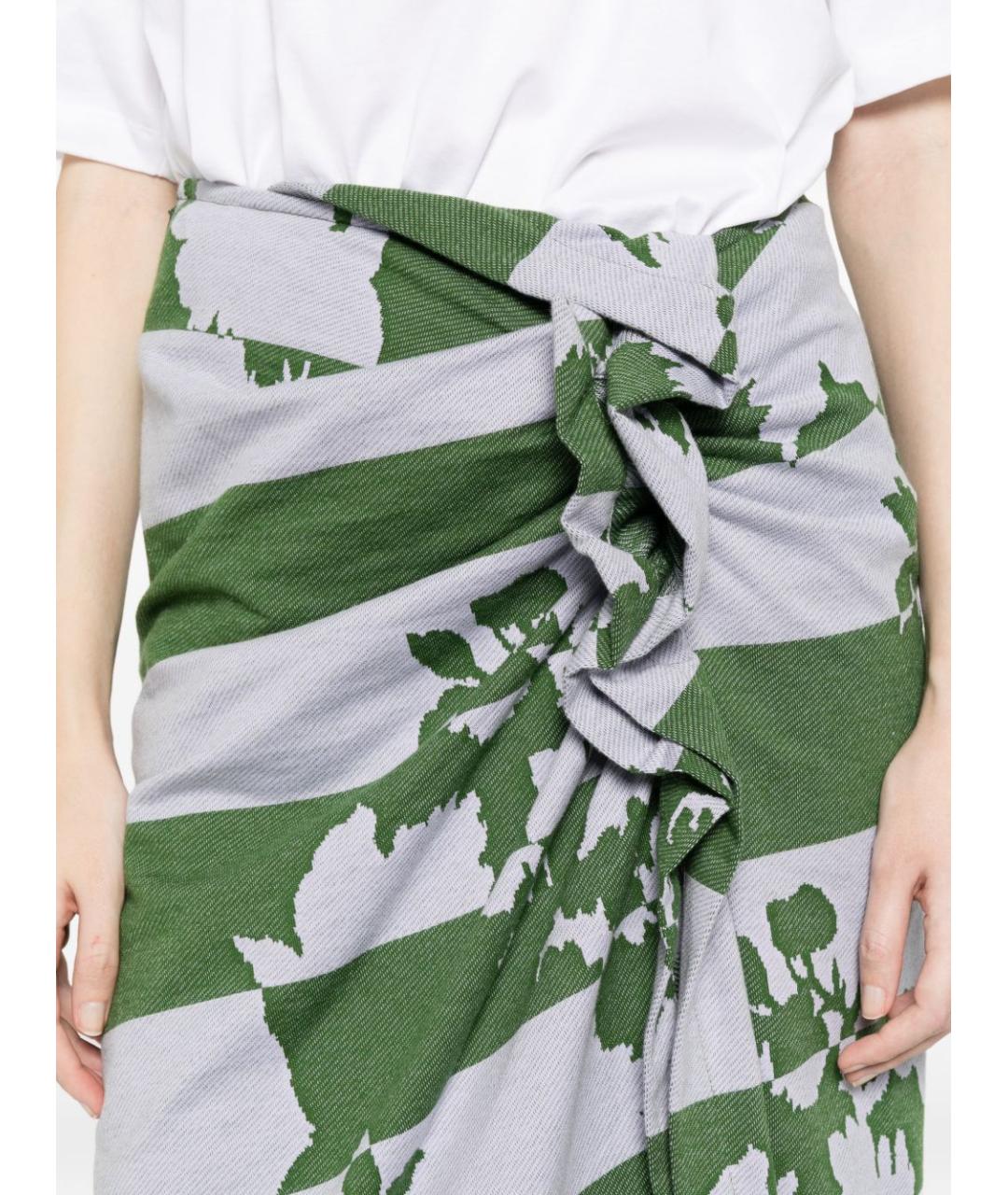 DRIES VAN NOTEN Мульти хлопковая юбка миди, фото 2