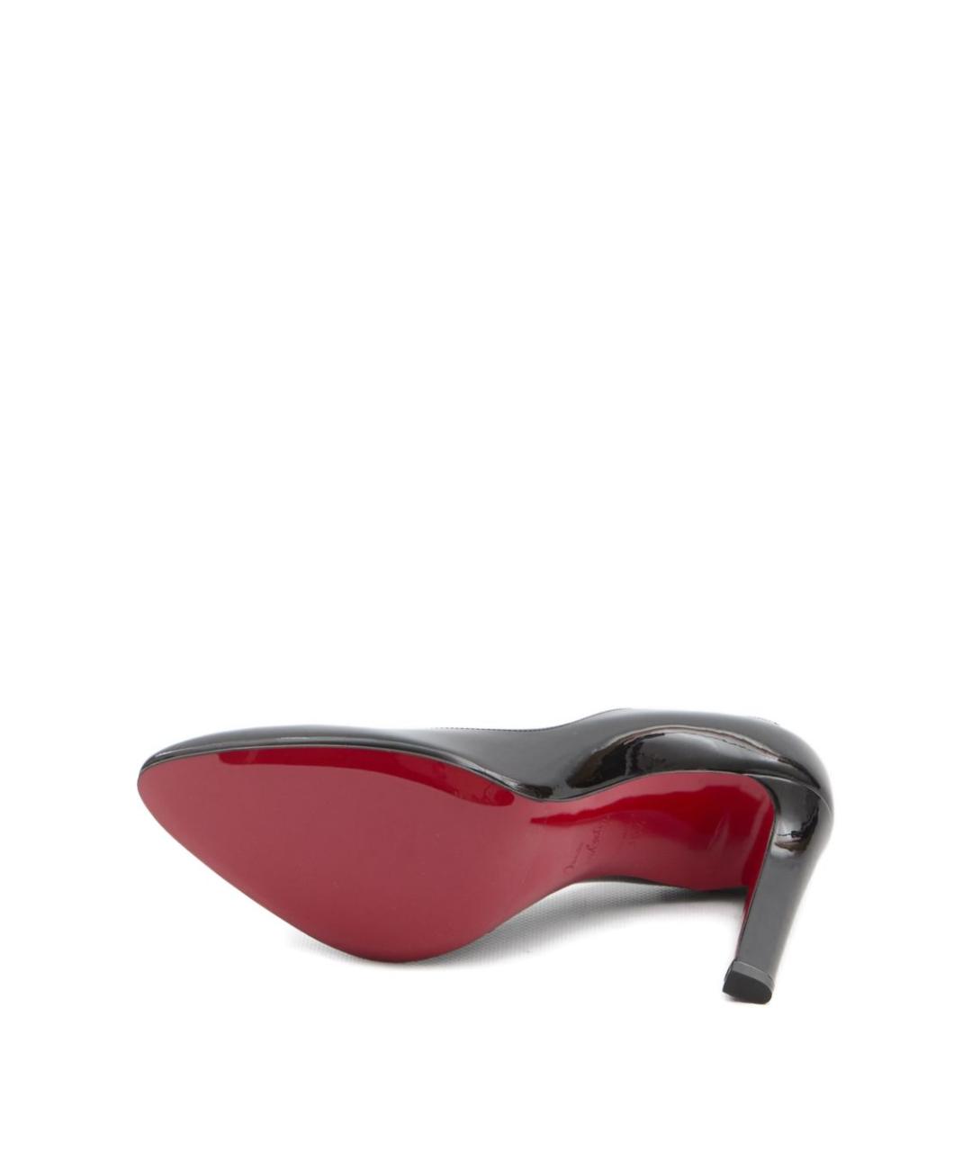 CHRISTIAN LOUBOUTIN Черные кожаные туфли, фото 2
