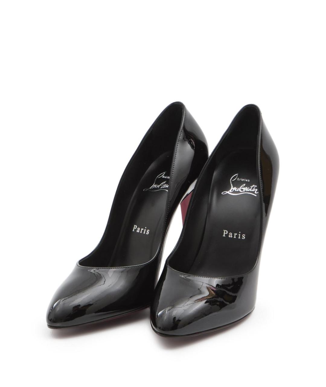 CHRISTIAN LOUBOUTIN Черные кожаные туфли, фото 4