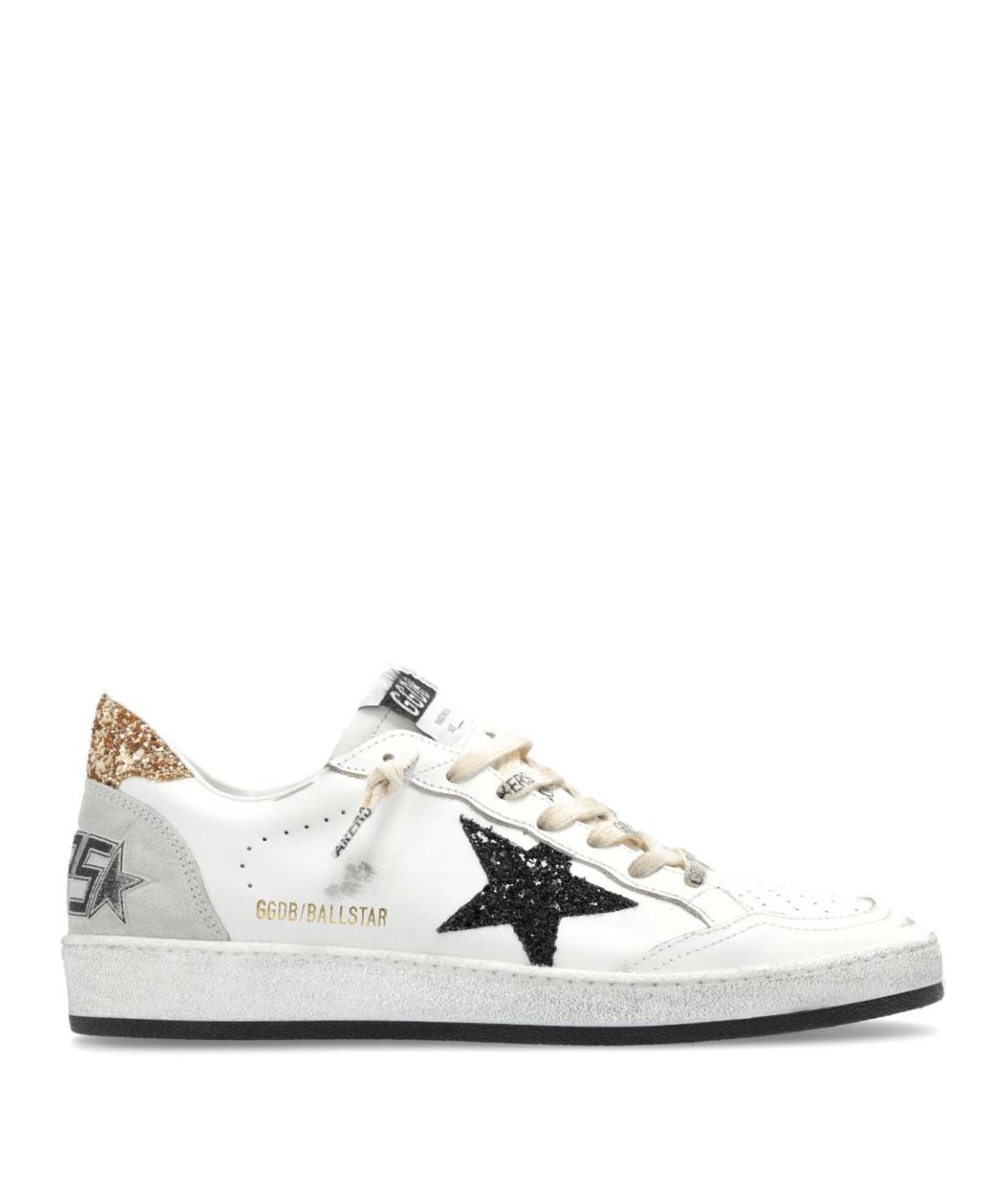 GOLDEN GOOSE Белые кожаные кеды, фото 1