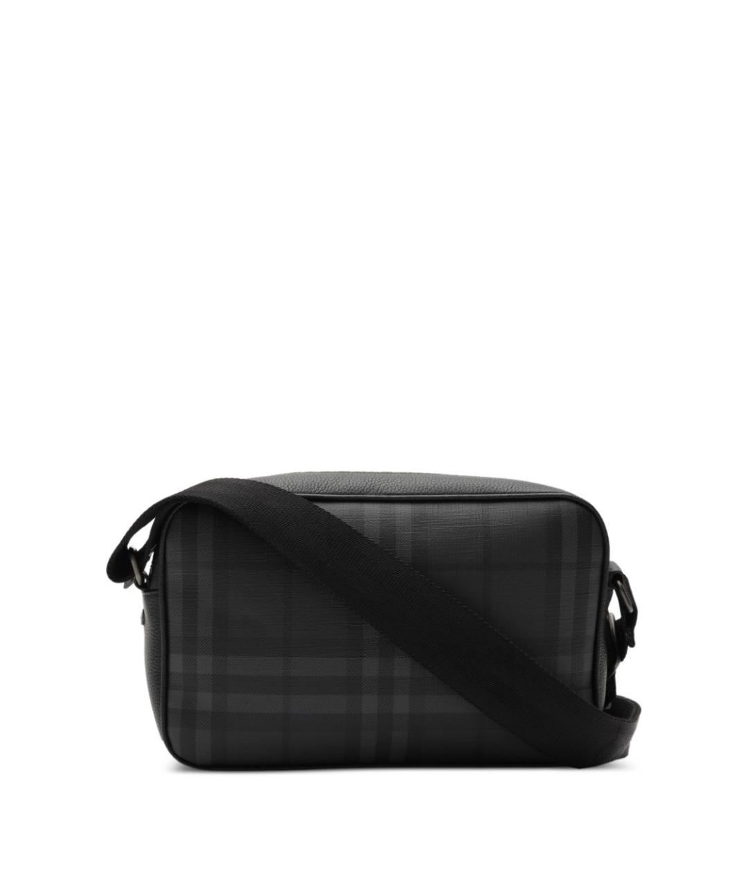 BURBERRY Антрацитовая сумка на плечо из искусственной кожи, фото 4