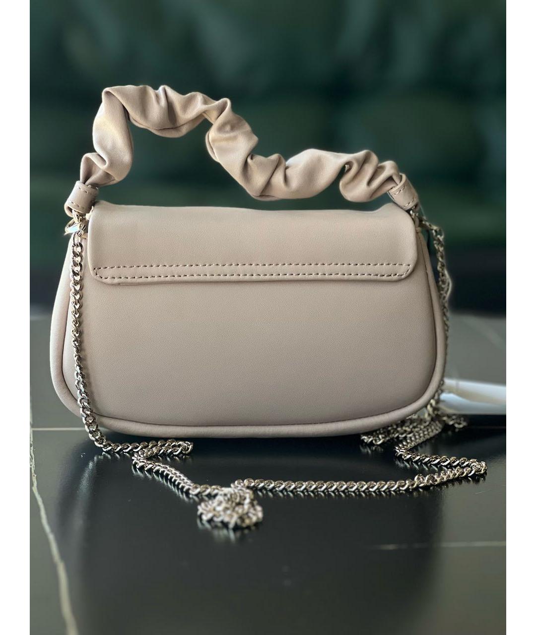 FURLA Бежевая кожаная сумка через плечо, фото 3