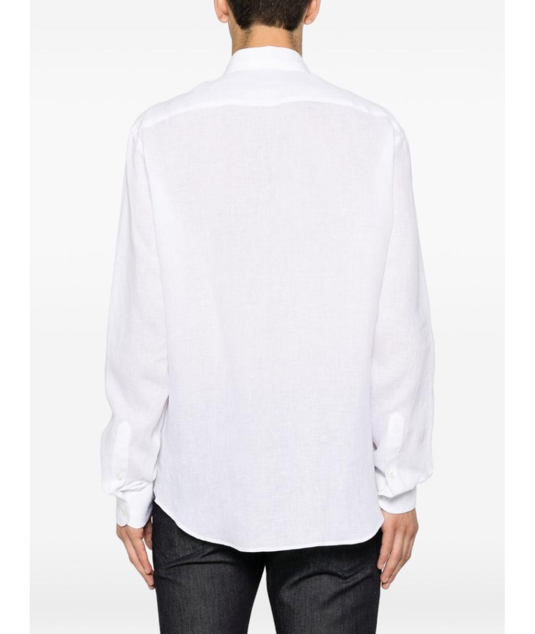 EMPORIO ARMANI Белая хлопковая классическая рубашка, фото 2