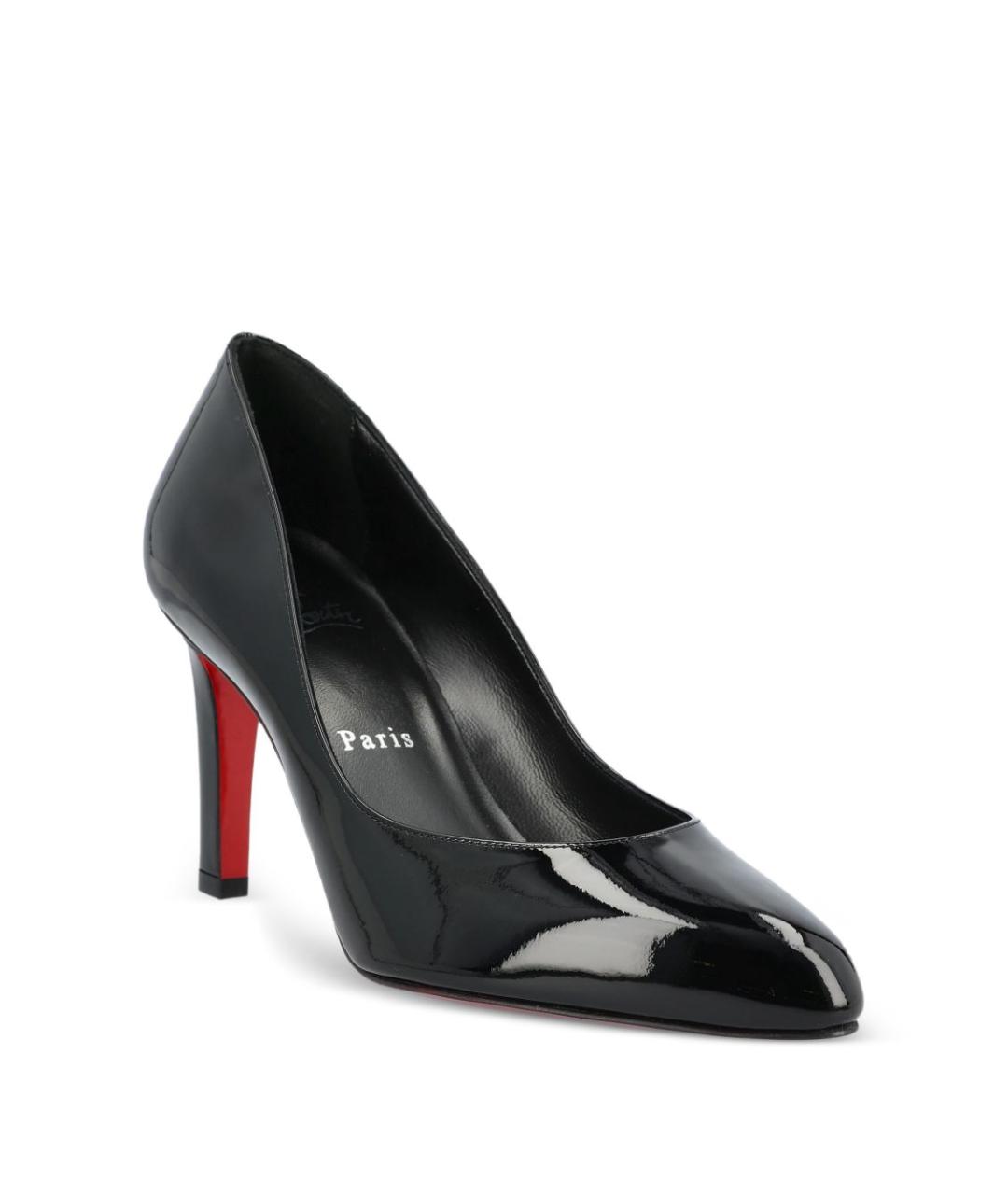 CHRISTIAN LOUBOUTIN Черные кожаные туфли, фото 4