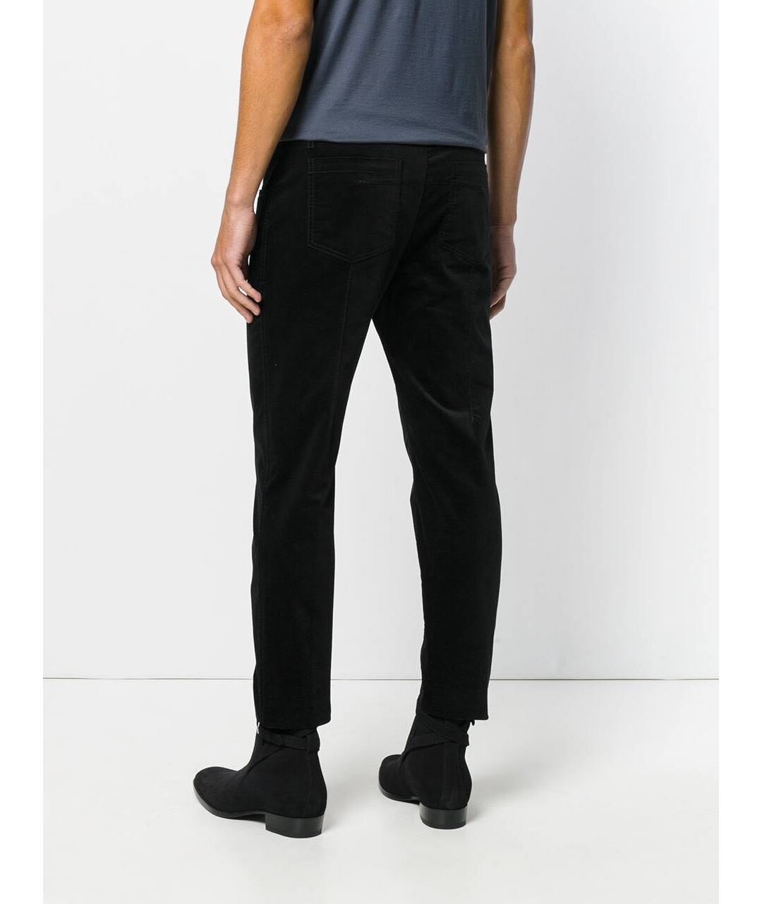 HAIDER ACKERMANN Черные хлопко-эластановые джинсы скинни, фото 3