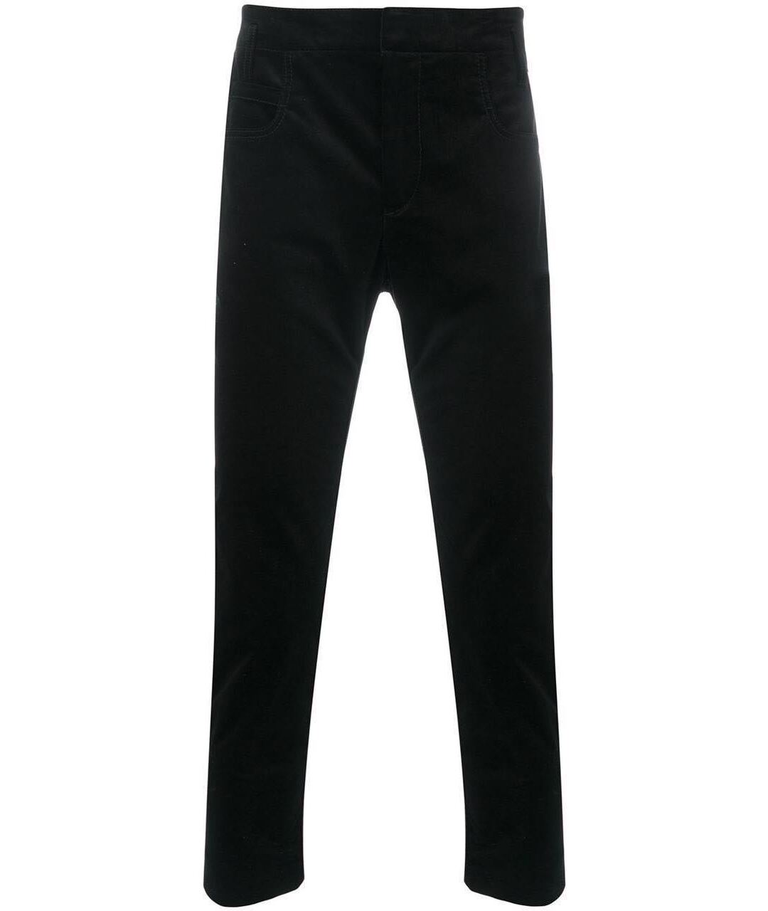 HAIDER ACKERMANN Черные хлопко-эластановые джинсы скинни, фото 1