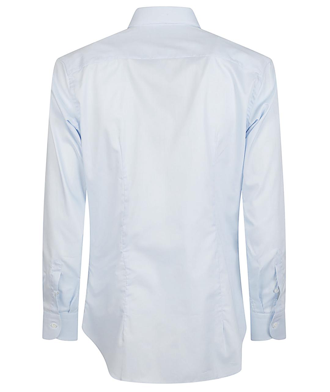 BRIONI Голубая хлопковая классическая рубашка, фото 2