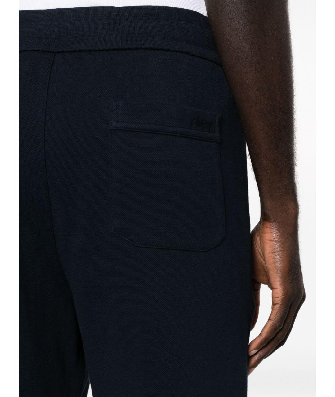 BRIONI Синие хлопковые повседневные брюки, фото 2