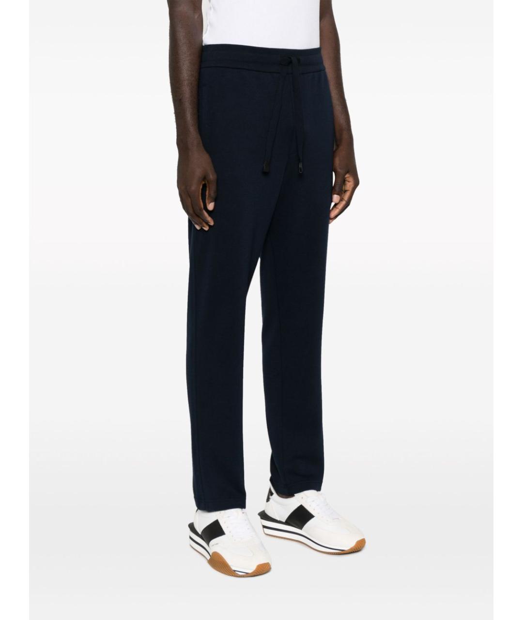BRIONI Синие хлопковые повседневные брюки, фото 4