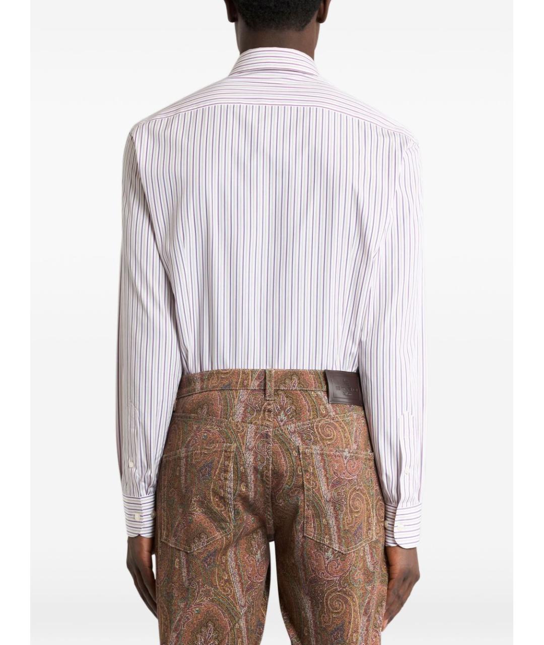 ETRO Фиолетовая хлопковая кэжуал рубашка, фото 5