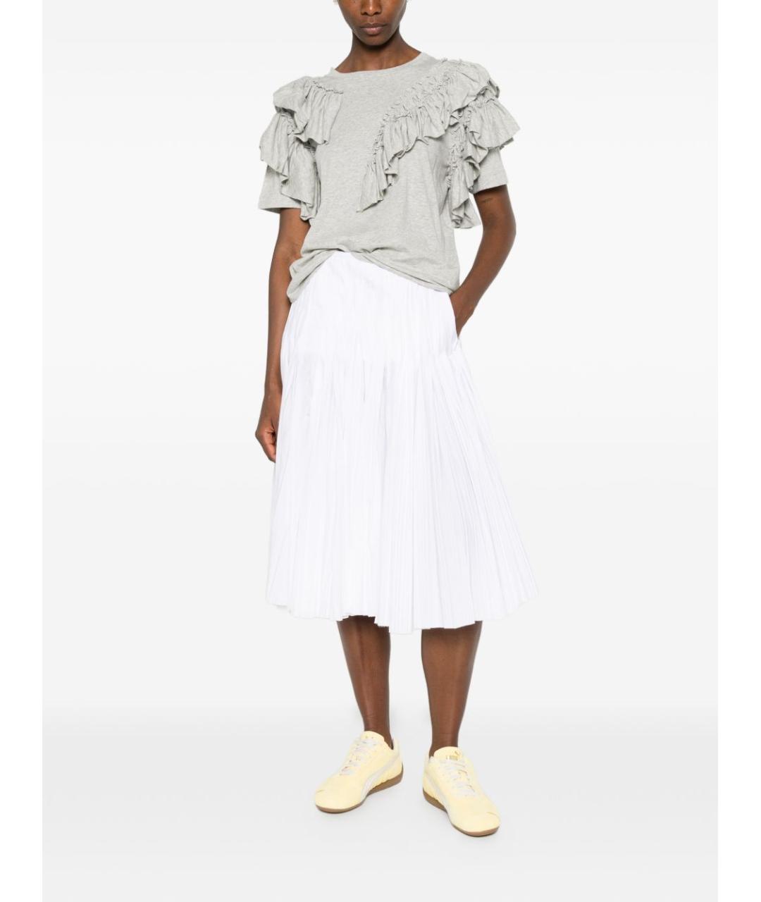 DRIES VAN NOTEN Серая хлопковая футболка, фото 2